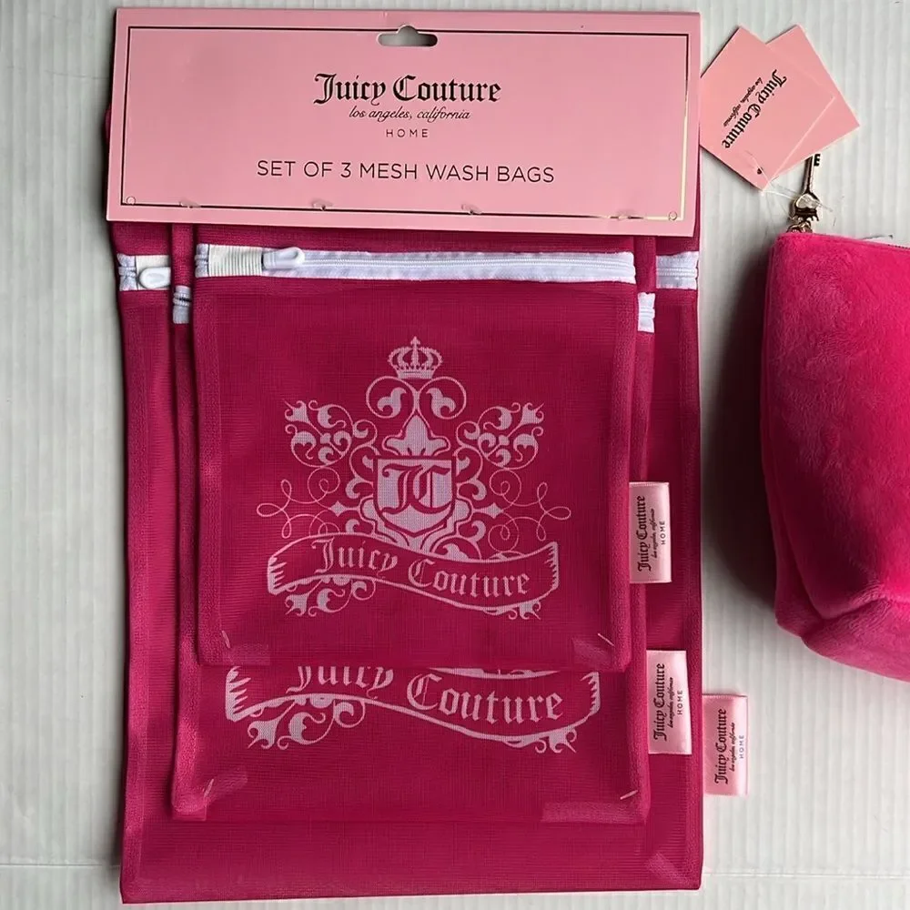 Juicy Couture Velour Cosmetic Bag and Wash Bags